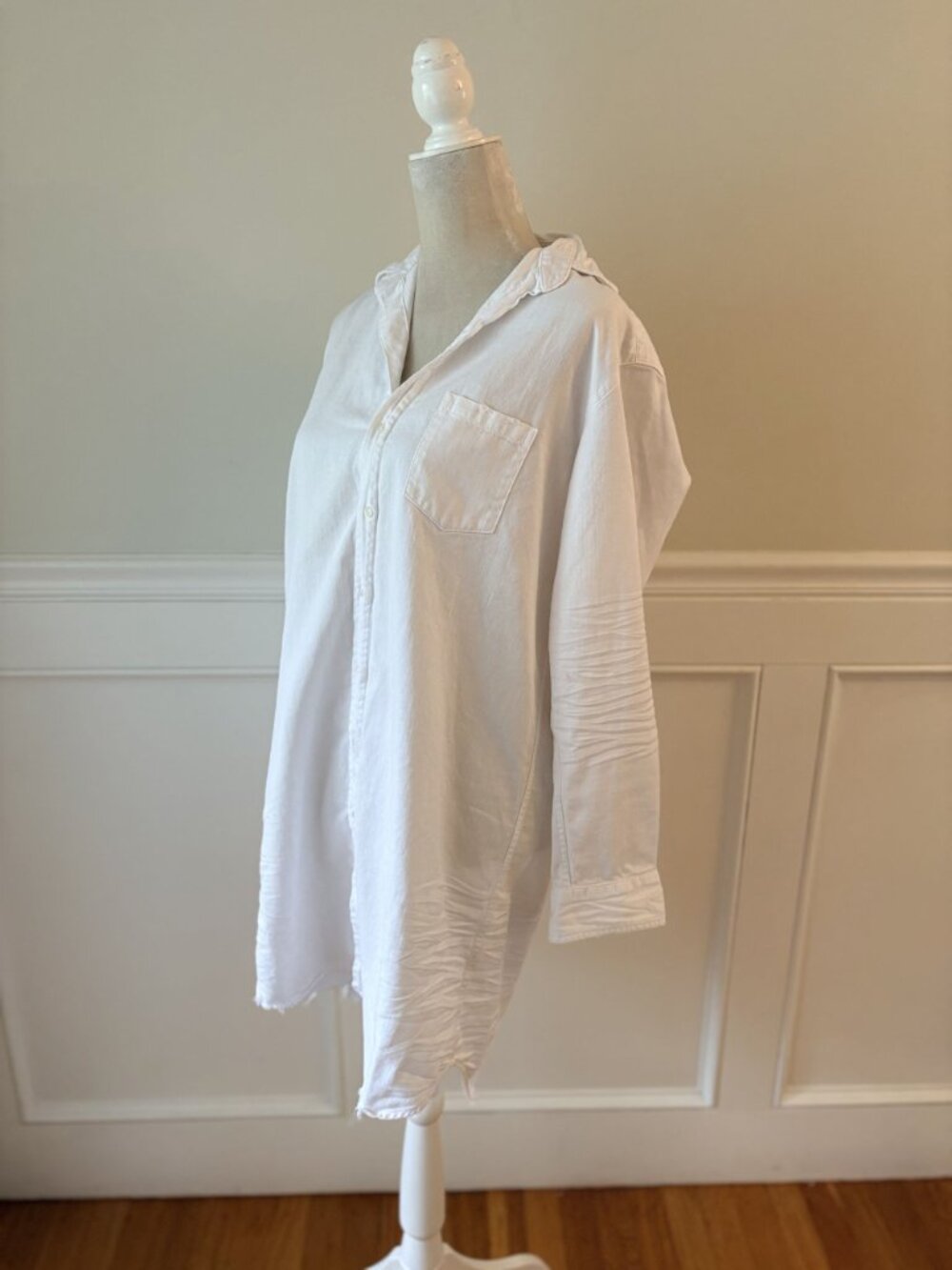 Frank & Eileen Mary Dress White Denim S EUC - Picture 8 of 8